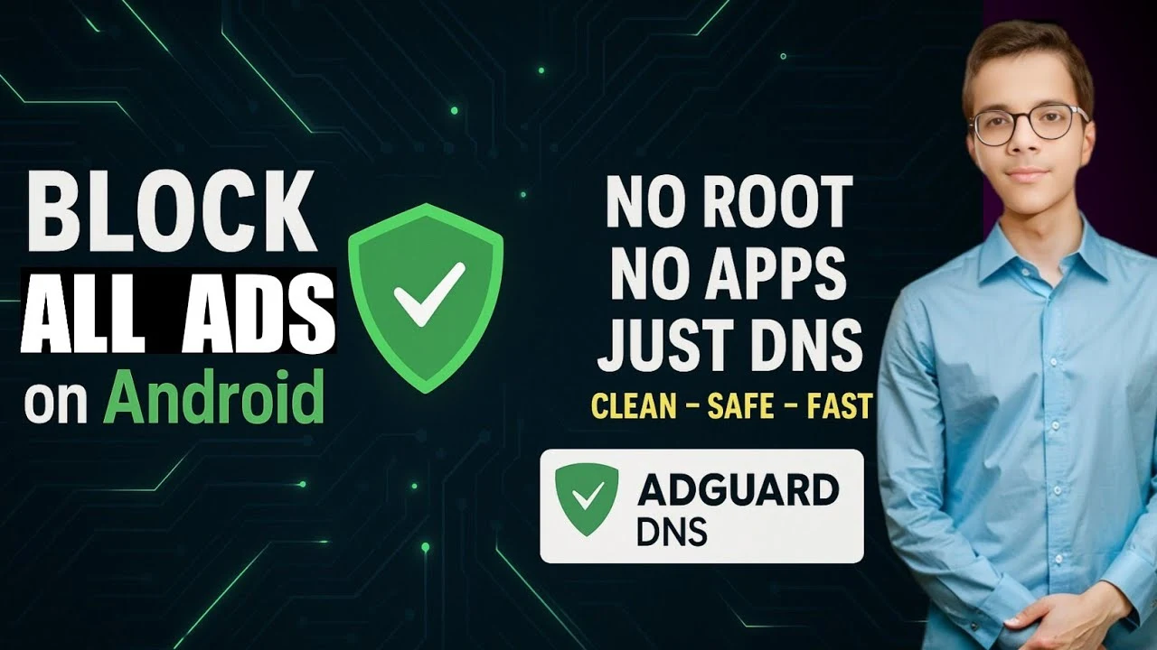 Illustration showing how to block all ads on Android devices